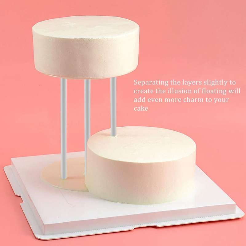 White Cake Dowel Rods for Tiered Cake Construction and Stacking Supporting Cake Round Dowels Straws