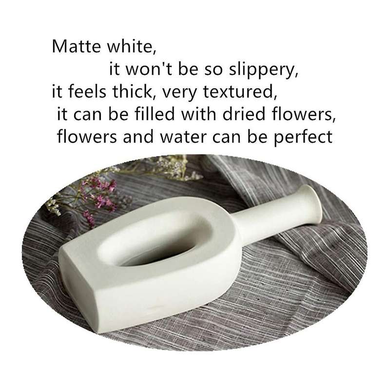 White Ceramic Vase-Elegant Design-Table Center Vase Perfect Home Decoration Vase (L)