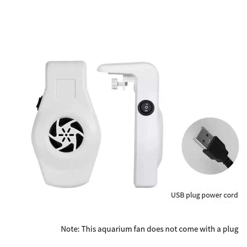White Fish Tank Cooling Silent Fan Aquarium Cooling Fan Aquarium Small Radiator Portable Fan