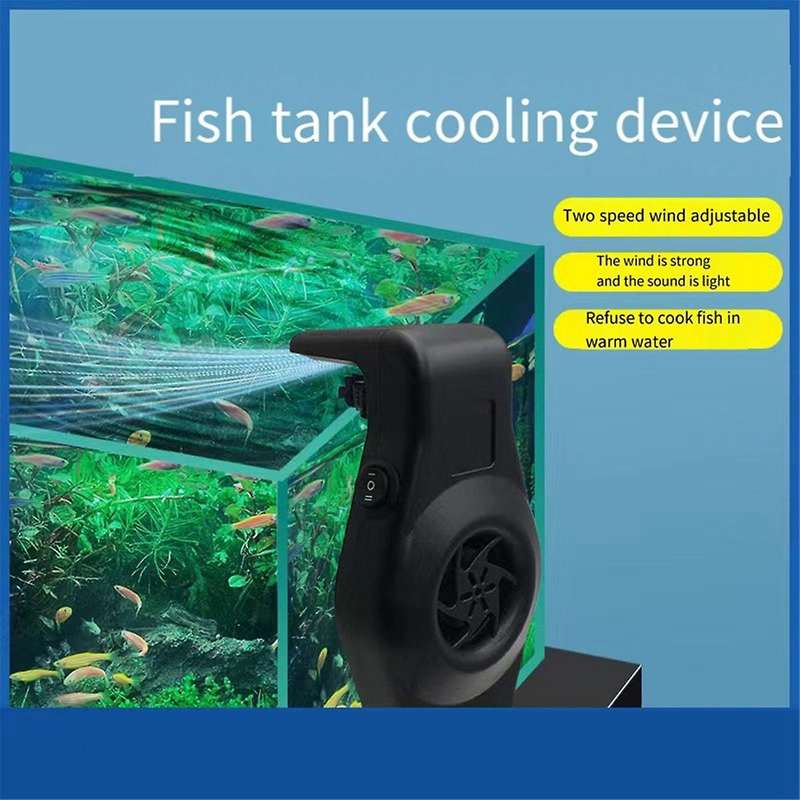 White Fish Tank Cooling Silent Fan Aquarium Cooling Fan Aquarium Small Radiator Portable Fan