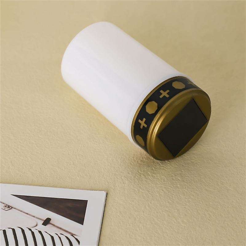 White Grave Candle for Cemetery Grave Solar Lights with Lighting LED Grave Light 1Pcs