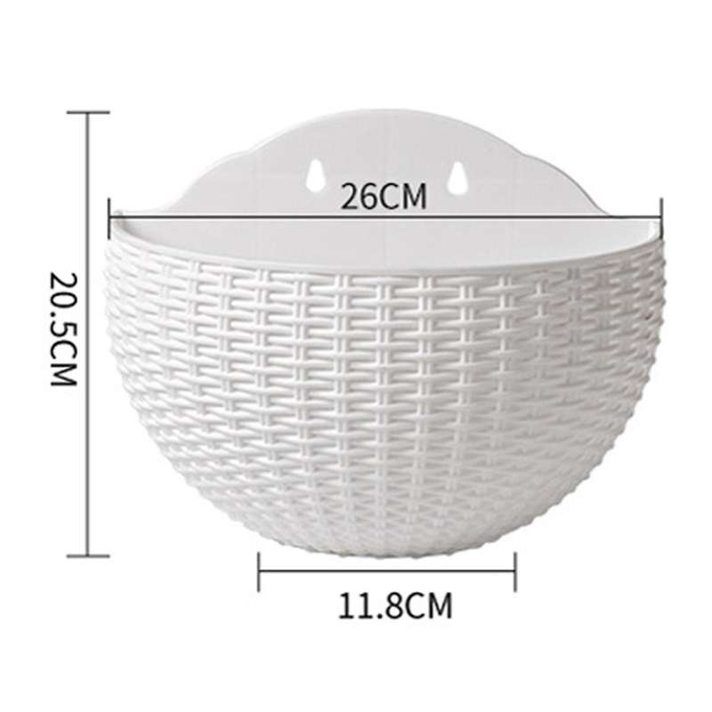 White Large Balcony Hanging Plastic Pot Succulent Flower Pot Rattan Flower Pot
