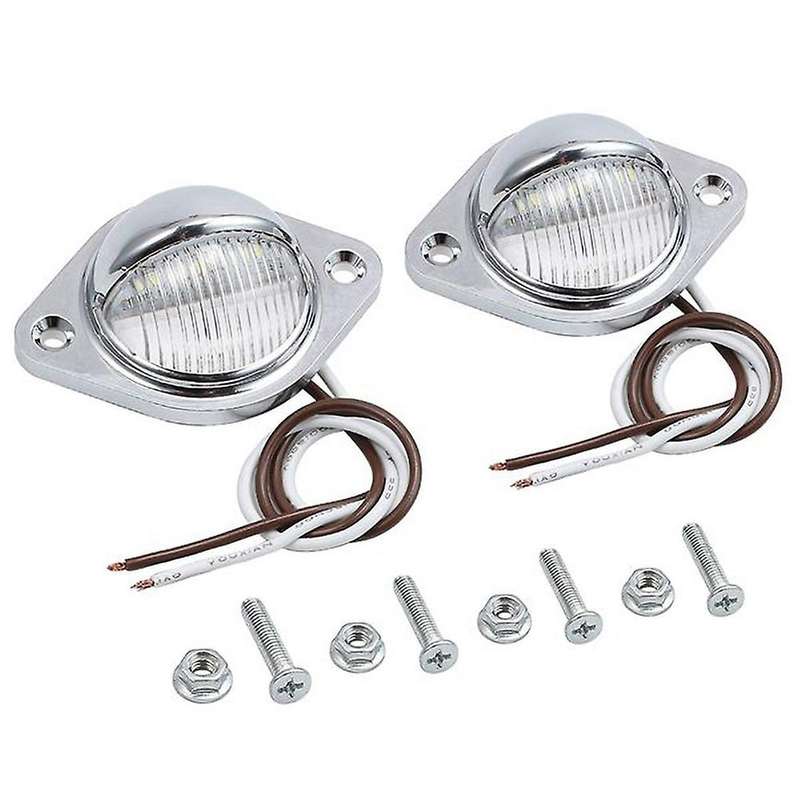 White License Plate Light Number Plate Lights Waterproof Shock Resistant for Truck SUV Trailer Van T