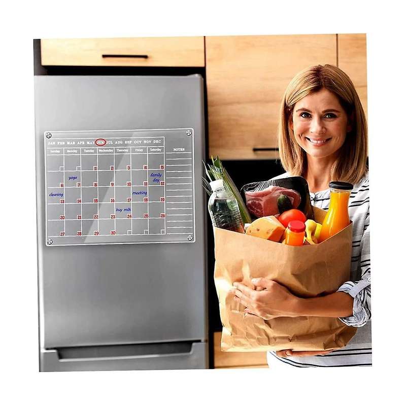 White Month Dry Fridge Refrigerator Board Message Planning Home Calendar Writing Kitchen Erase Erasa