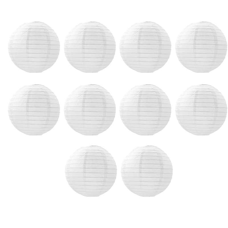 White Paper Lanterns, Diy Round Lanterns Suitable for Weddings, Shopping Malls, Schools, Outdoor Act