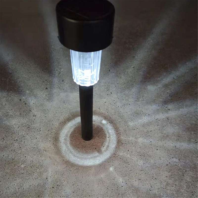 White Solar Lawn Lamp, Outdoor Garden Lamp, Outdoor Ground Lamp, Household Solar Lamp (Plastic Type