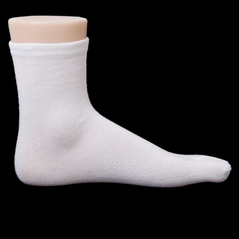 White Unisex Japanese Geta Clog Flip Flop Cotton Tabi Socks Split Toe