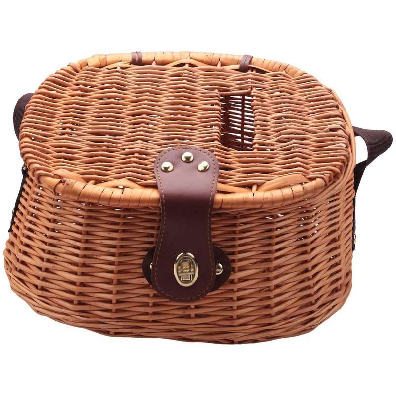 Wicker Basket Fishing Creel Trout Perch Cage Tackle Fisherman Box Outdoor Classical Willow Trout Fis