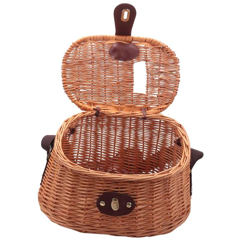 Wicker Basket Fishing Creel Trout Perch Cage Tackle Fisherman Box Outdoor Classical Willow Trout Fis