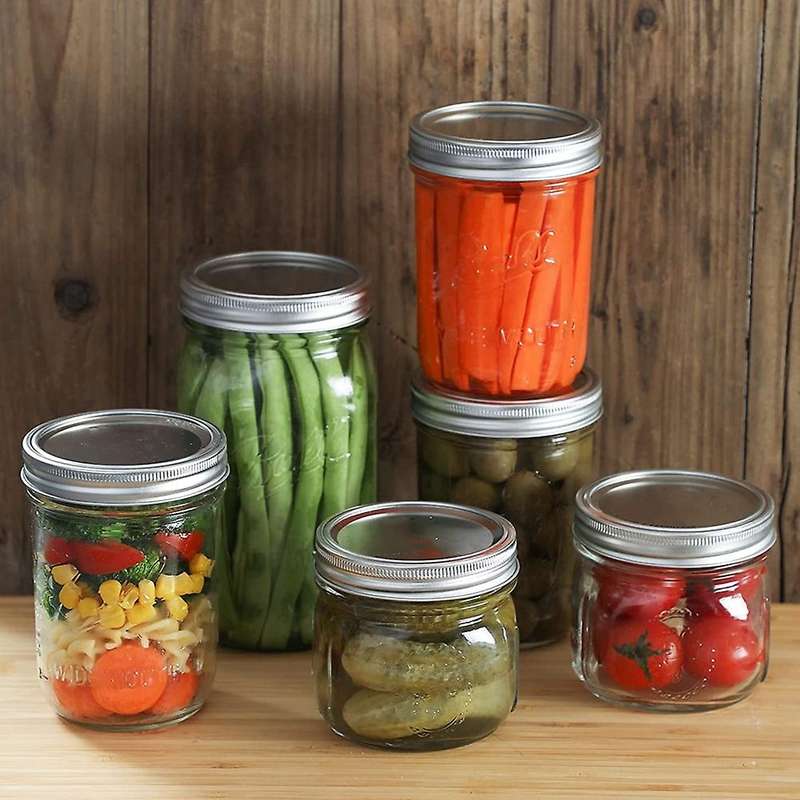 Wide Mouth Canning Lids for Ball, Kerr Jars-Split-Type Metal Mason Jar Lids for Canning-Fit for Wide