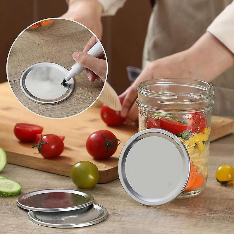 Wide Mouth Canning Lids for Ball, Kerr Jars-Split-Type Metal Mason Jar Lids for Canning-Fit for Wide