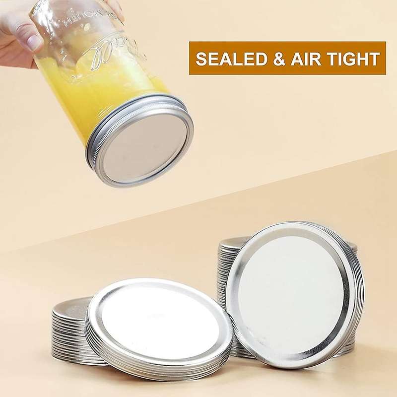 Wide Mouth Canning Lids for Ball, Kerr Jars-Split-Type Metal Mason Jar Lids for Canning-Fit for Wide