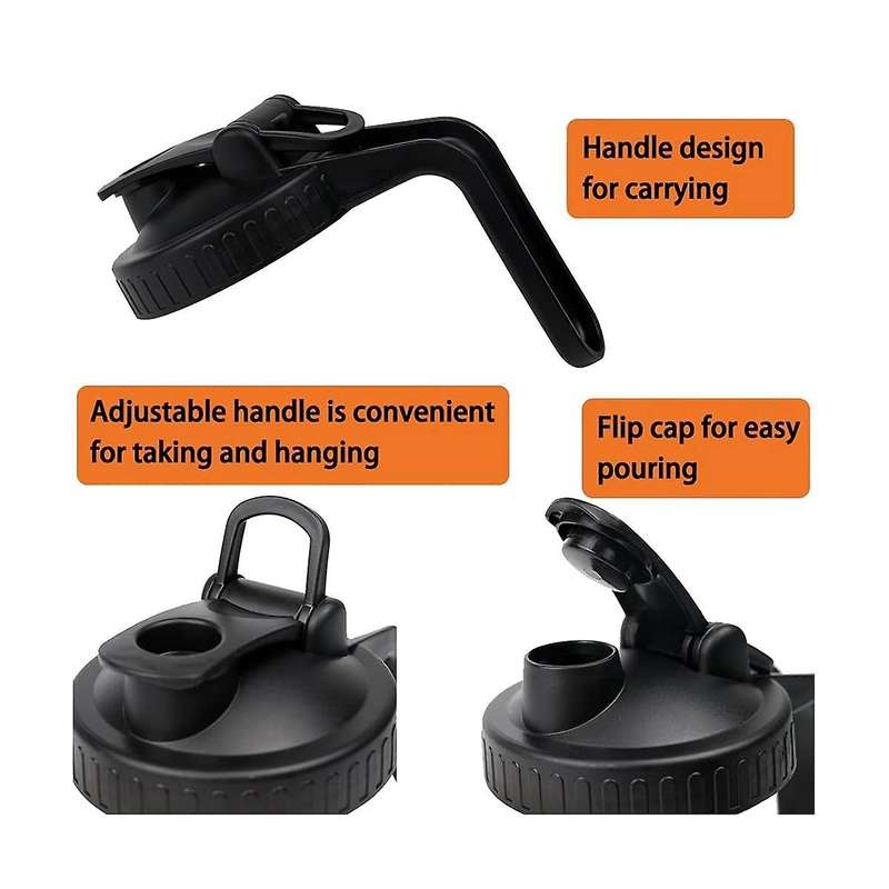 Wide Mouth Jar Pour Spout Lids with Handle Reusable Plastic Flip Cap Lid,leak-proof Airtight Seal(j