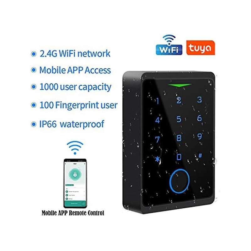 Wifi Access Control Keypad,fingerprint Controler,125khz Card,door Lock Opener, App Door Keypad,remo