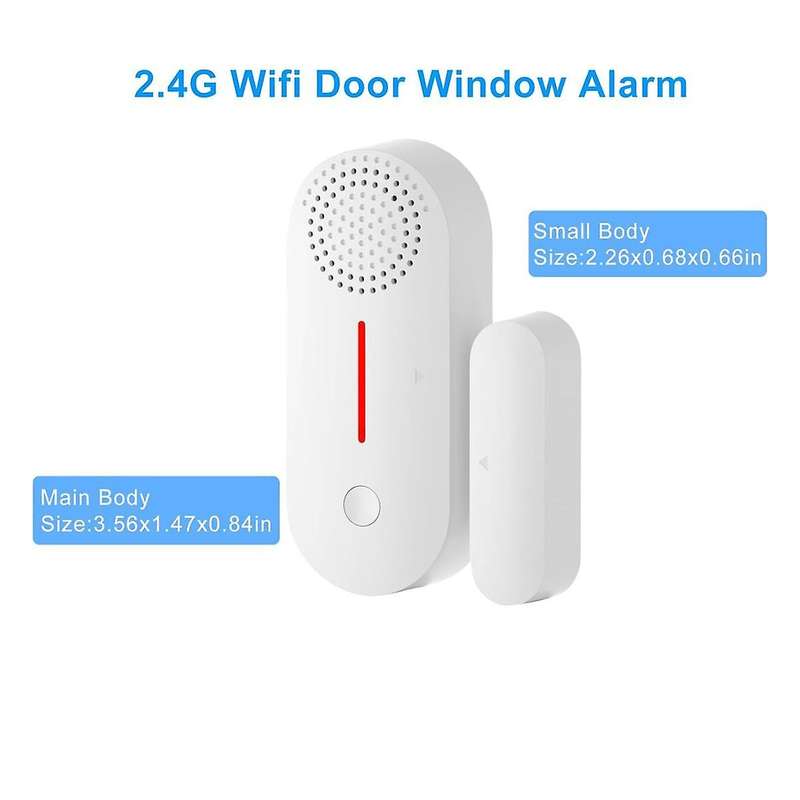 WIfi Alarm Wireless Magnetic Door Window Sensor, Window and Door Alarms, Tuya Smart Devices Door Chi