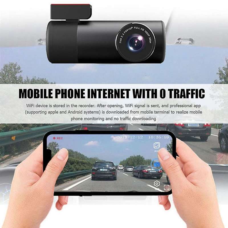 WIFI Dash Cam 1080P Full HD DVR Camera APP Control Video Recorder 140 Degree Wide Angle USB Driving