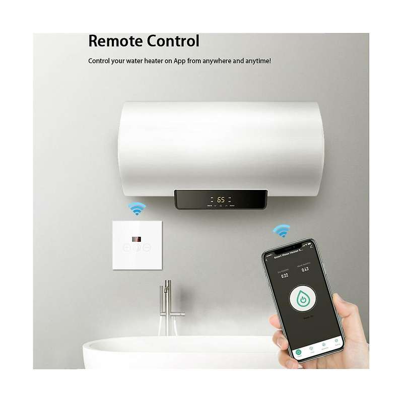 Wifi Boiler Switch,eu Standard Smart Water Heater Switch Tuya Smart Life App Control Works with For