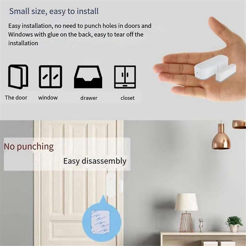WiFi Door Window Sensor APP Smart Home Security Protection Door Open Closed Detector for Alexa Yande