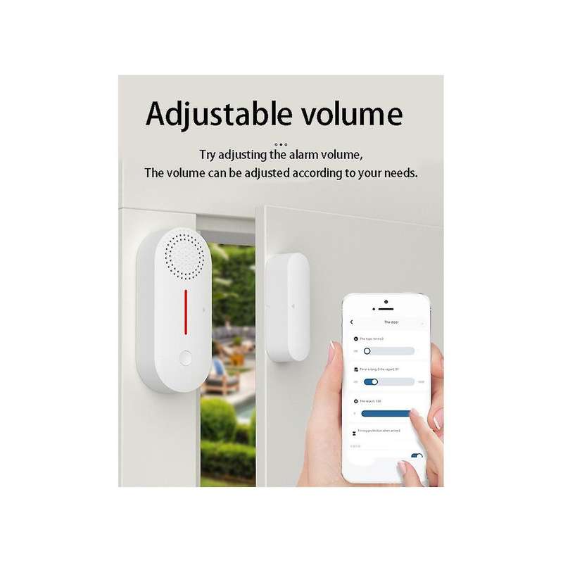 Wifi Door Magnetic Alarm Tuya Smart Door and Window Alarm Remote Home Isolation Sound and Light Sen