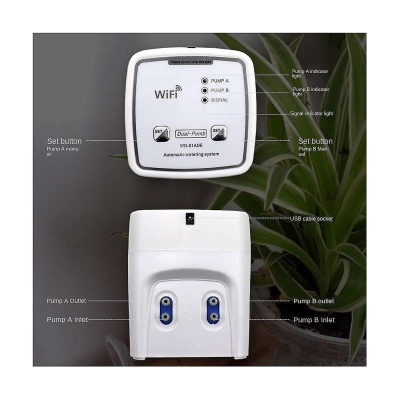 Wifi Intelligent Watering Device Double Pump Timed Automatic Drip Irrigation System Remote Appcontr