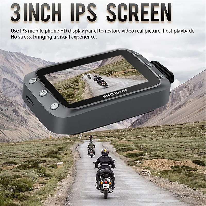 WiFi Motorcycle DVR Dash Cam 1080P+1080P Full HD Front Rear View Waterproof Motorcycle Camera GPS Lo