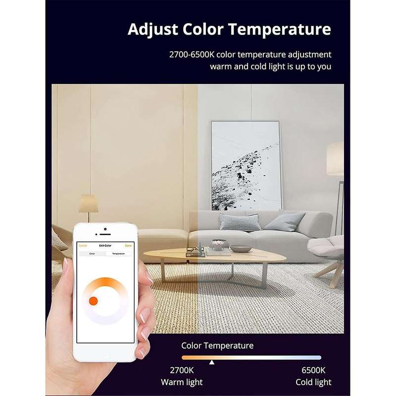 WIFI Matter Smart Bulb 9W RGB E27 LED Lamp APP Control DIY Smart Home Bulb Voice Control for Google