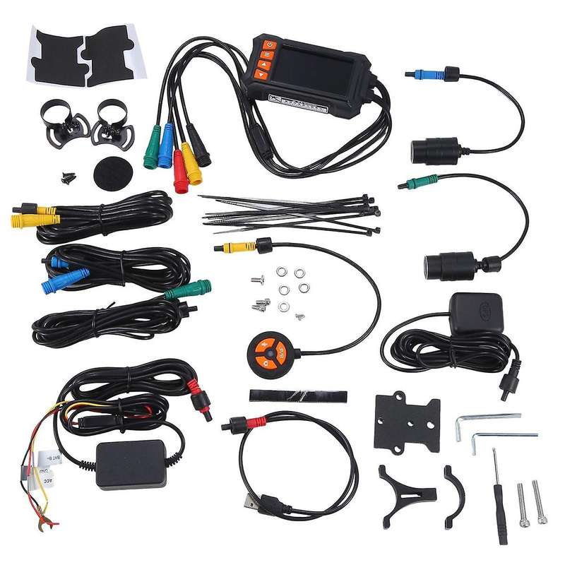 WIFI Motorcycle Dash Cam Camera,1080P Dual Sportbike Recording DVR with 3 Inch IPS Screen Waterproof