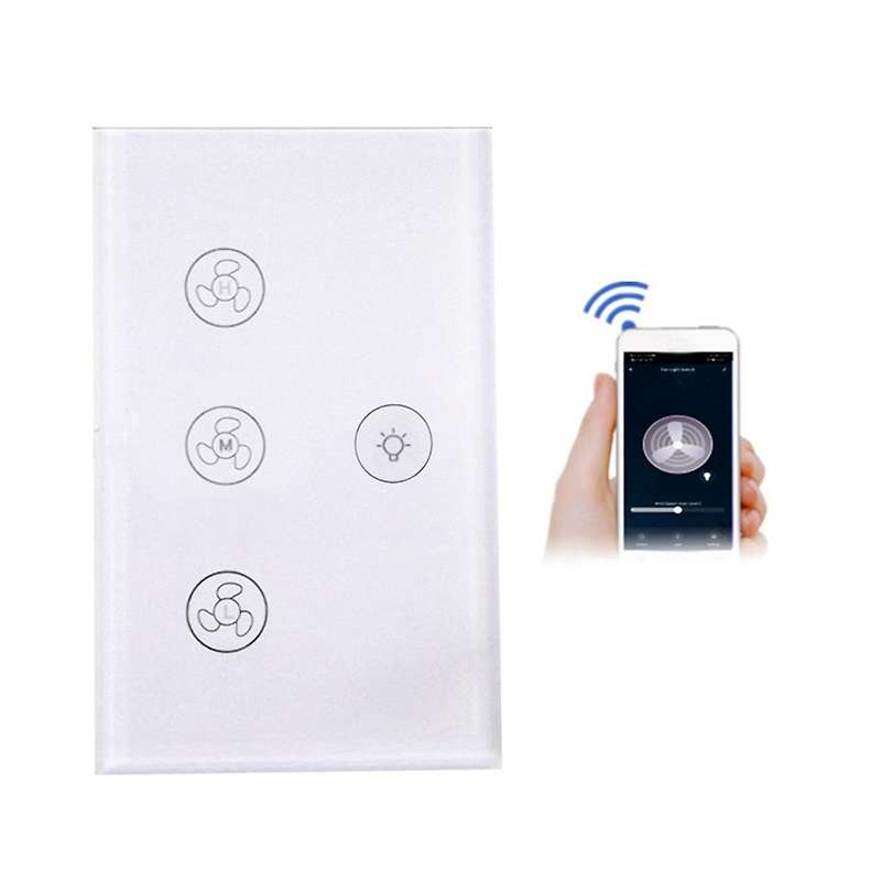 Wifi Smart Ceiling Fan Light Lamp Wall Switch Smart Life/tuya App Remote Various Speed Control