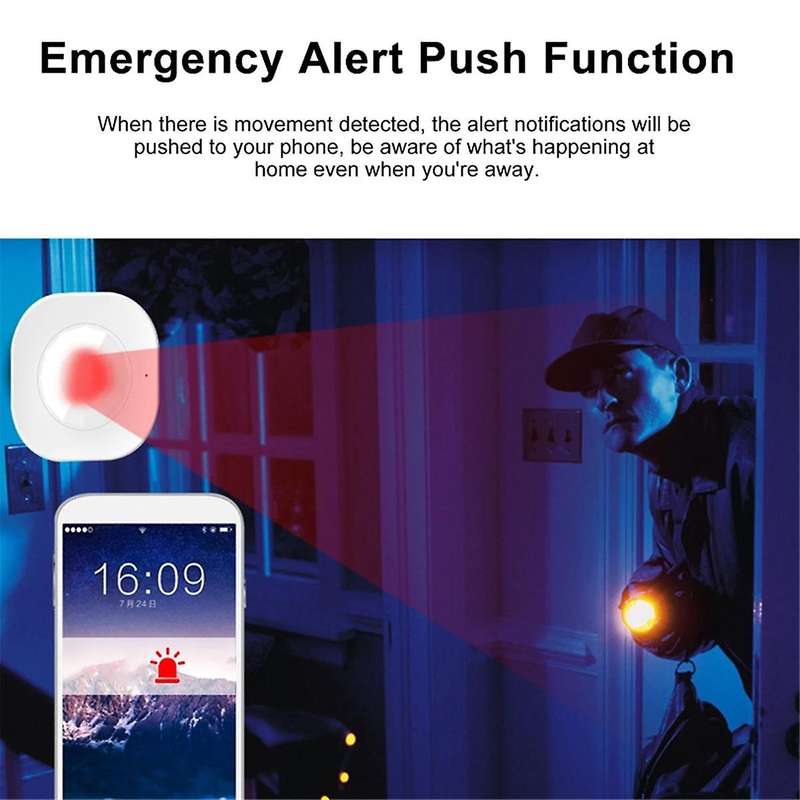 WIFI PIR Motion Sensor Wireless Passive Infrared Detector Security Burglar Alarm Sensor Tuya Smart A