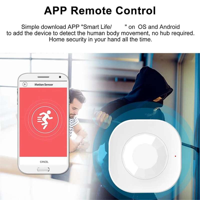 WIFI PIR Motion Sensor Wireless Passive Infrared Detector Security Burglar Alarm Sensor Tuya Smart A