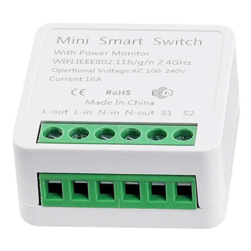 WiFi Tuya 16A Smart Switch Breaker Module Wireless Remote Switch APP Remote Voice Control