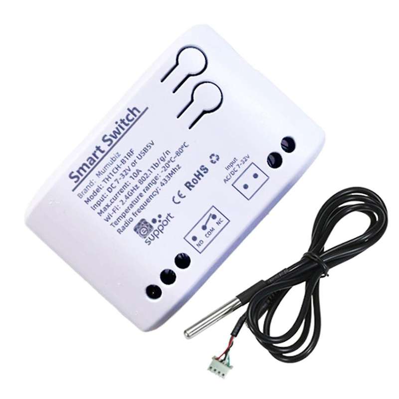WiFi Smart Temperature Switch 7-32V Passive Dry Contact Relay Real-Time Monitor Smart Module(A)