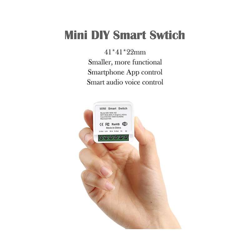 WiFi Smart Switch Tuya Smart Life App 16A 100-240V with for Alexa and for Google Home Voice Control