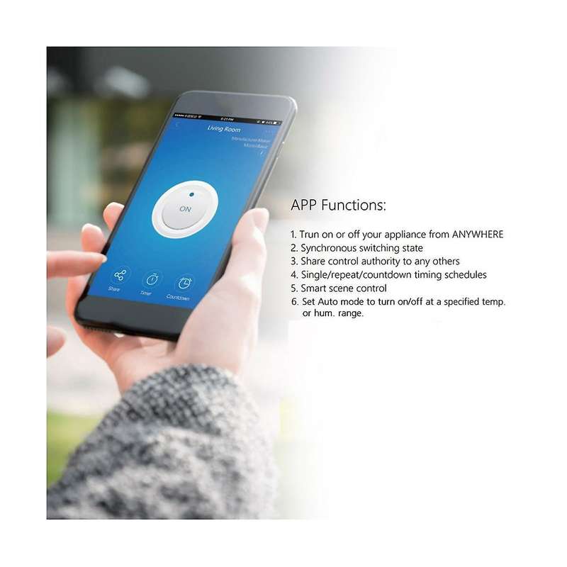 WiFi Smart Temperature Switch+RF Remote 16A 3000W Temperature Monitor Switch Module for Google Home