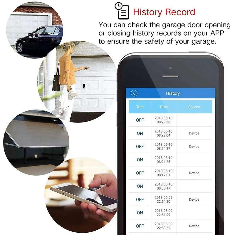 WiFi Switch Garage Door Opener Controller for EWeLink APP Phone Voice Control for for Google Home