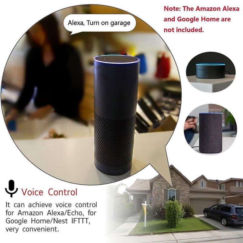 WiFi Switch Garage Door Opener Controller for EWeLink APP Phone Voice Control for for Google Home