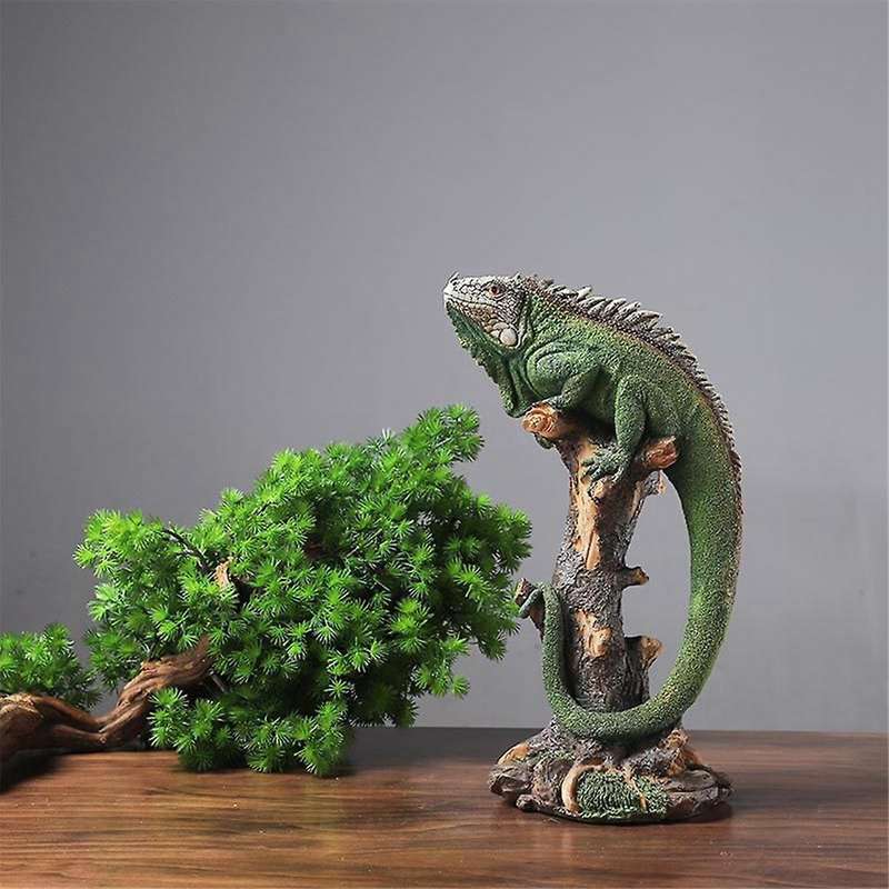 Wild Animals Statue, Resin Lizard Figure, Outdoor Garden Ornament for Patio Lawn Veranda