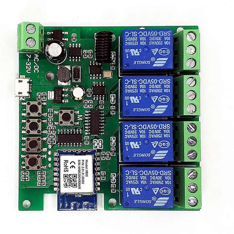 WiFi Wireless Relay Module 4 Channels Remote Switch Inching / Self-Locking Switch Alexa Relay DIY fo