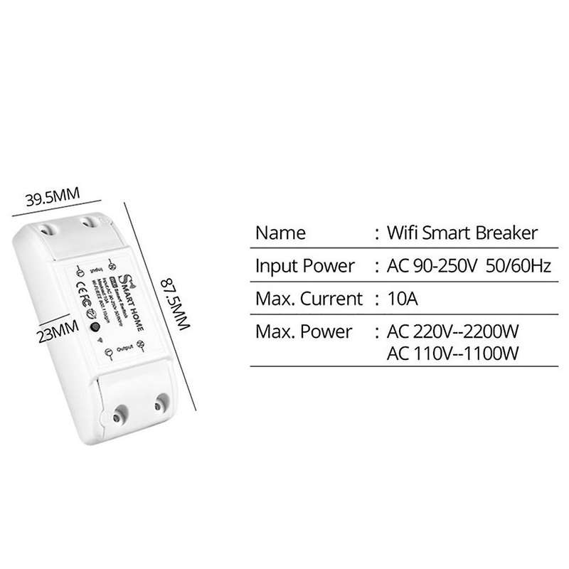 WiFi Wireless Smart Switch with RF Receiver for Smart Home, No Hub Required, Support DIY Module. (2-