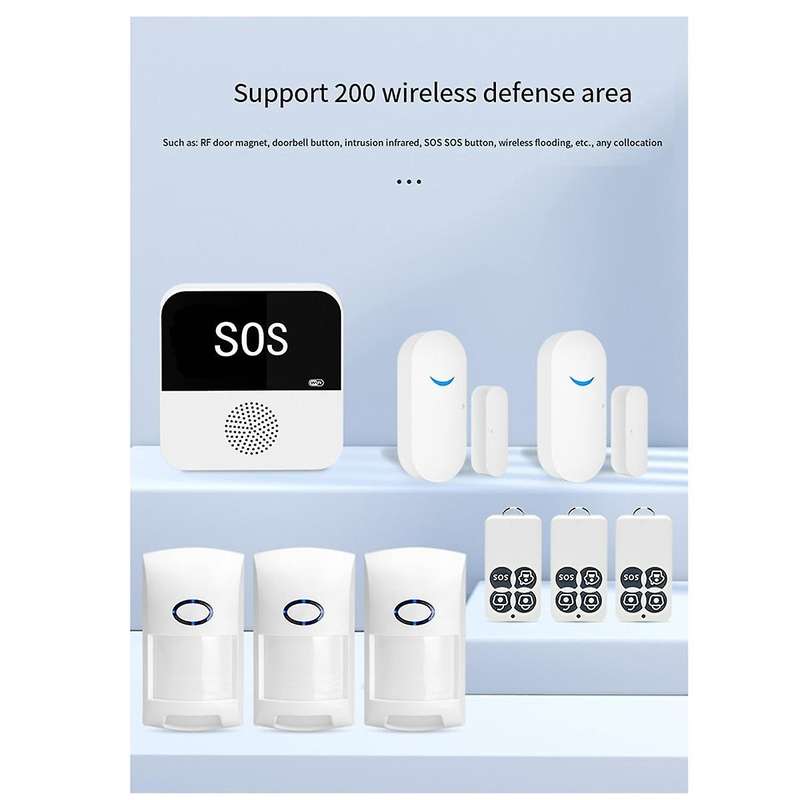 WIFI Wireless Smart Gateway Emergency Caller SOS Voice Alert Anti-Theft Door Magnet Infrared Detecto