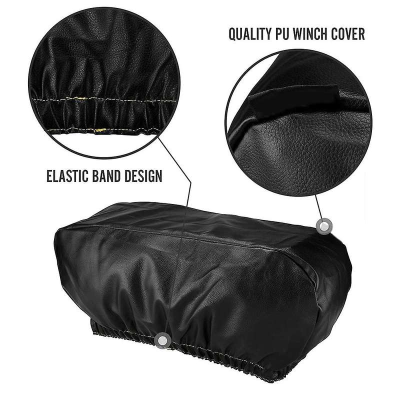 Winch Cover Heavy Duty Waterproof Winch Protection Cover Dust-Proof Universal Winch Protective Cover