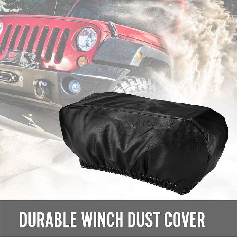 Winch Cover Heavy Duty Waterproof Winch Protection Cover Dust-Proof Universal Winch Protective Cover