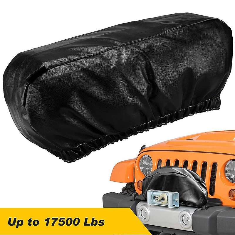 Winch Cover Heavy Duty Waterproof Winch Protection Cover Dust-Proof Universal Winch Protective Cover