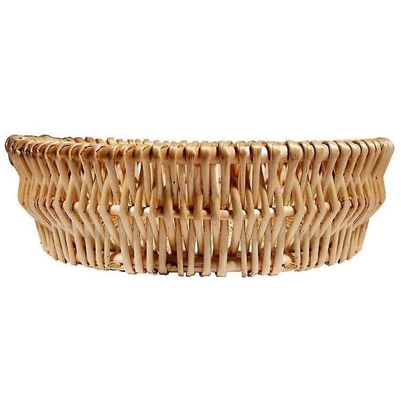 Willow Bread Basket Wicker Storage Basket Round Wicker Fruit Basket Wicker Woven Food Basket Round W