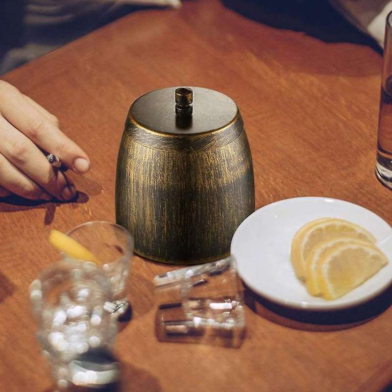 Wind Ashtray with Stainless Steel, Ashtray Wind and Rainproof, with Non- Base, Table Ashtray