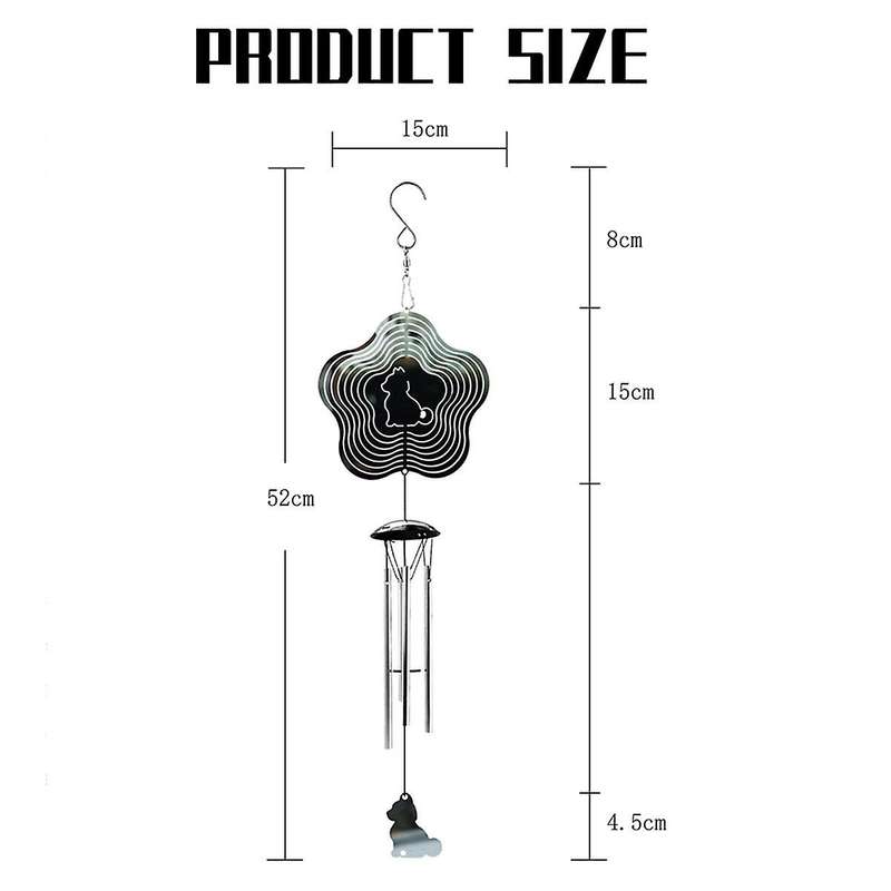 Wind Chimes Wind Spinner Outdoor Decor, Windchimes with 4 Thickened Aluminum Tubes for Mom Grandma W