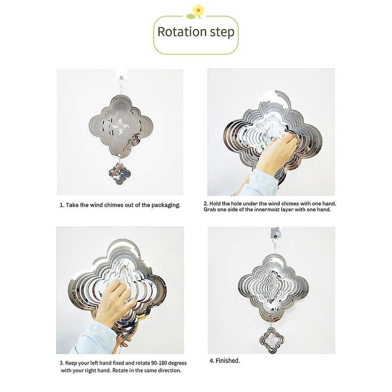 Wind Chimes with Mini Wind Spinner, Gifts for Women, Outdoor Hanging Decor Clearance for Garden, Pat