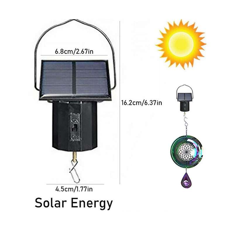 Wind Spinner Rotating Motor Solar Energy Electric Battery Powered Garden Decor Drives Wind Machine