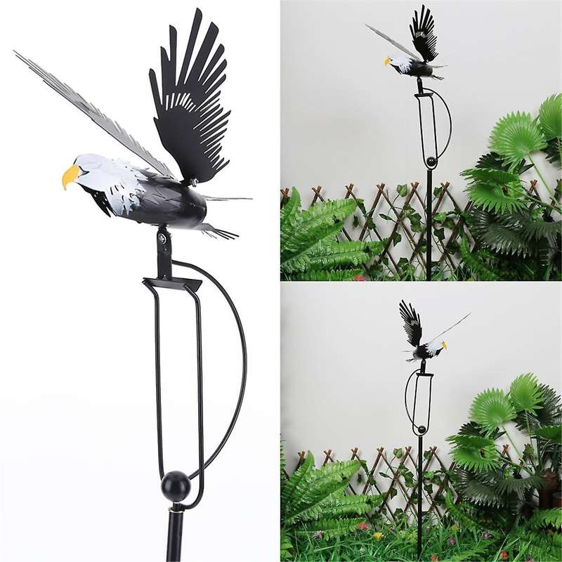 Wind Spinners for and Garden Rocking Eagle Decorations, Outdoor Metal Windmills Lawn Ornaments Wind