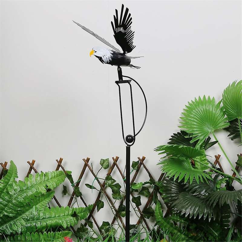 Wind Spinners for and Garden Rocking Eagle Decorations, Outdoor Metal Windmills Lawn Ornaments Wind